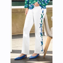 Braunwyn Side-Lace Flare Jean, , large