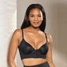 Fleur Back-Smoother Front-Close Women&rsquo;s Bra with Posture Support, Black, large