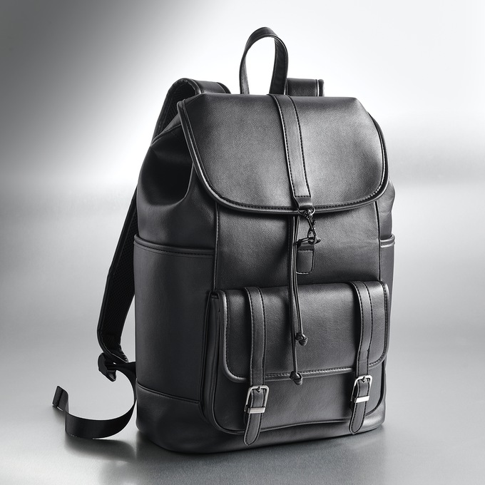 Men’s Faux-Leather Satchel, , large
