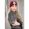 Velvet Turban with Pin, , large