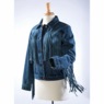 Denim Fringe Jacket, , large