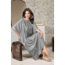 Taylor Faux-Pearl Embellished Long Caftan, Gray Multi, large