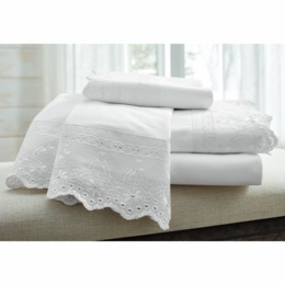 Scalloped Eyelet Sheet Set, , large