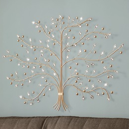 Jeweled Metallic Tree Wall Art, , large
