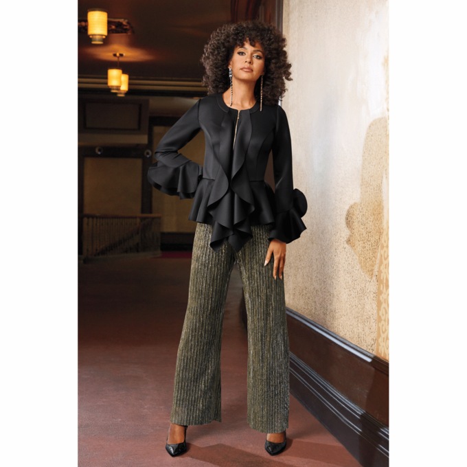 Goldie Metallic Pants, , large