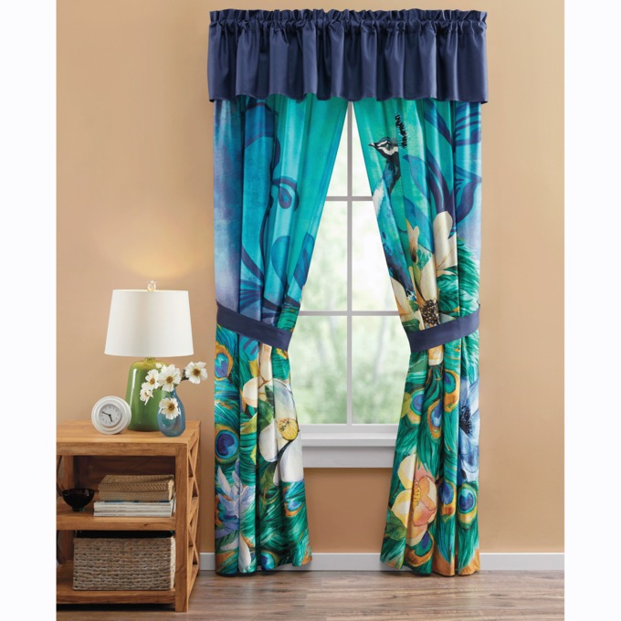Serenity Peacock Panel Pair, , large