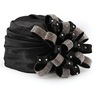 Embellished Satin Flower Turban, , large