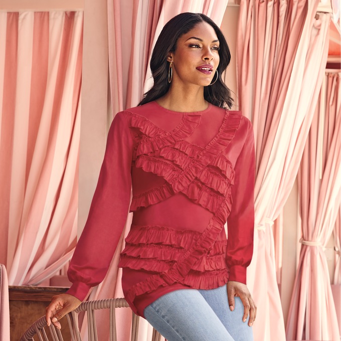 Rory Ruffle Tunic, , large