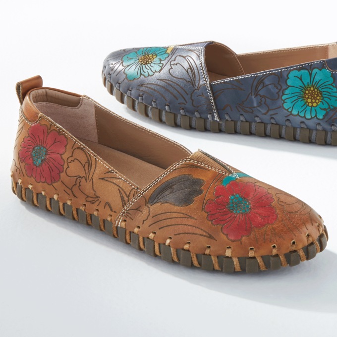 L'Artiste Modesty Slip-On by Spring Step, Camel Multi, large