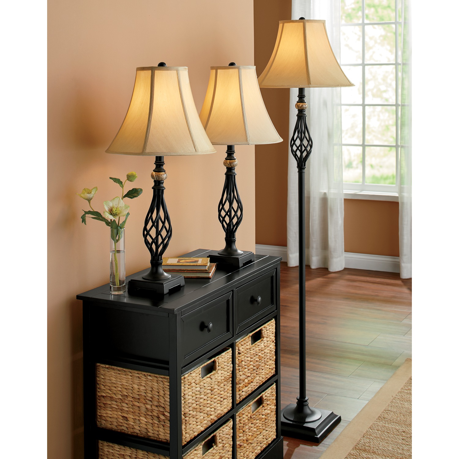 3-Piece Floor and Table Lamp Set | Midnight Velvet