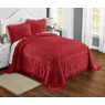 Emily Tufted Floral Cotton Chenille Sham, Red, large