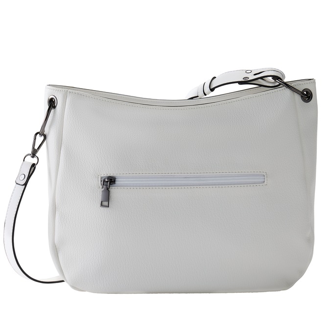 Justine Faux-Leather Hobo Bag &ndash; Shoulder Purse with Chain Tassel Detail for Women, , large