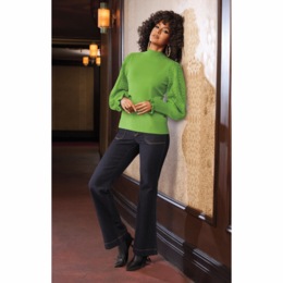 Nora Textured Sleeve Sweater, , large