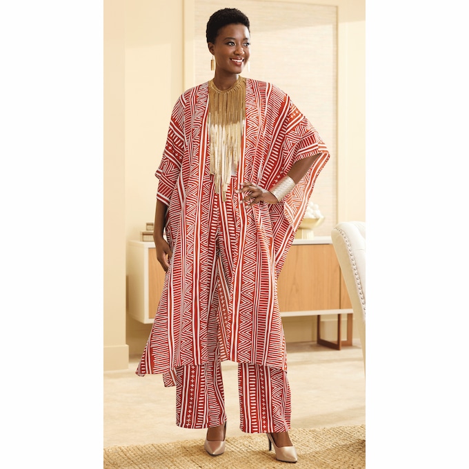 Adanna 2-Piece Women's Pantset with Open-Front Top and Wide-Leg Pants, , large