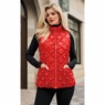 Krystal Embellished Puffer Vest, , large
