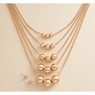 Multi-Strand Ball Necklace and Earring Set, , large