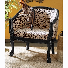 Sophia Cheetah-Print Chair, , large