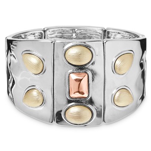 Tricolor Hinged Bangle, , large