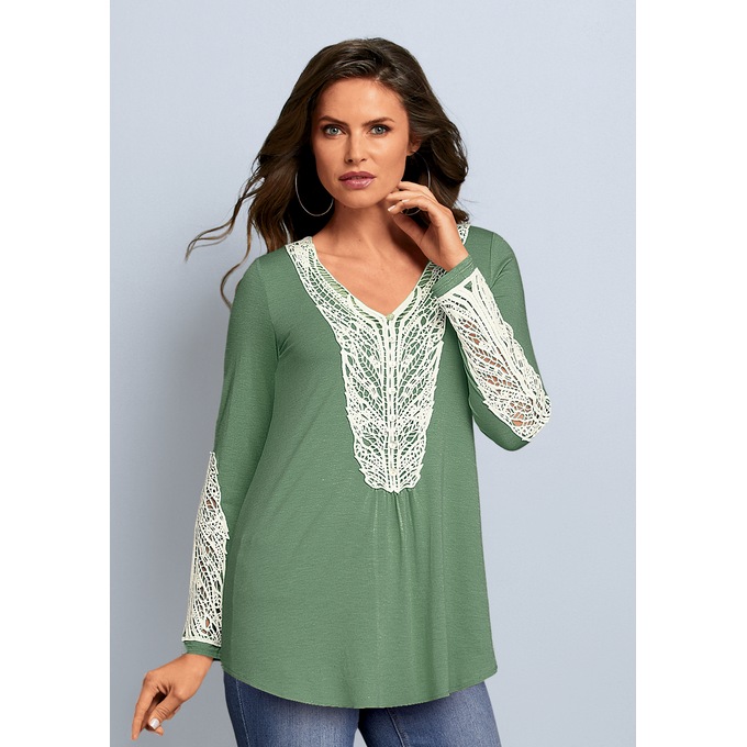 Crochet Trims Top, , large