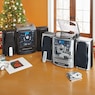 Montgomery Ward 6-in-1 Deluxe Turntable iPod/MP3 AM/FM CD/Cassette, , large