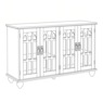 Arched Mission-Style TV Stand, Black, large