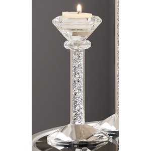 Short Encrusted Candlestick, , large