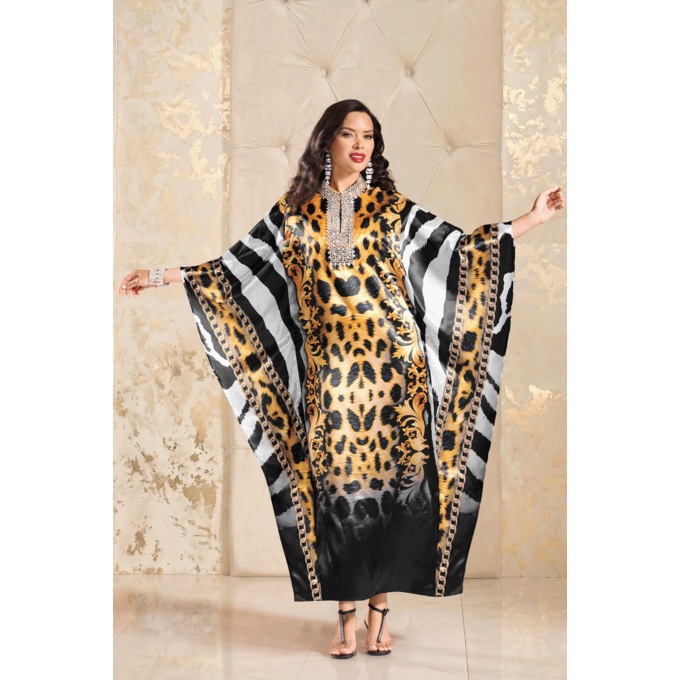 Claire Crystal Caftan with Bold Chunky Rhinestone Accents, , large