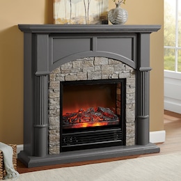 Faux Brick Fireplace, , large