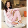 Emma Zip-Front, French-Terry Active Set, Pink White, large