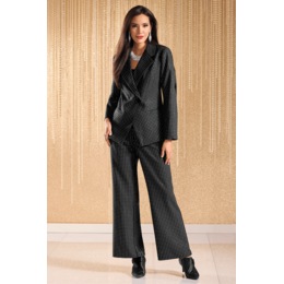 Ziva All-Over Rhinestone 3-Piece Pant Suit, , large