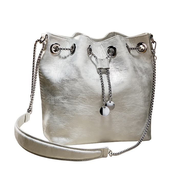 Metallic Bucket Bag, , large