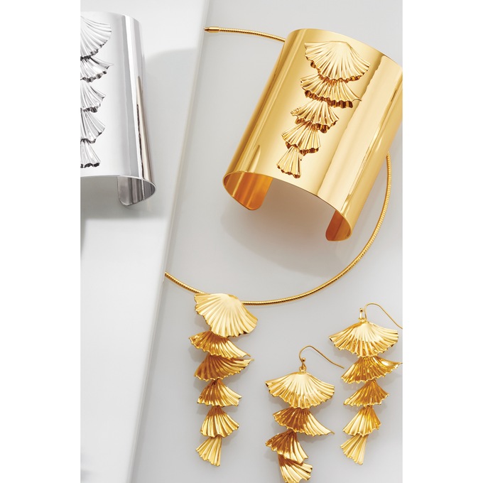 Metal Shell Collection Necklace, , large