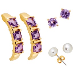 Gemstone 3 PC Earring Set, , large