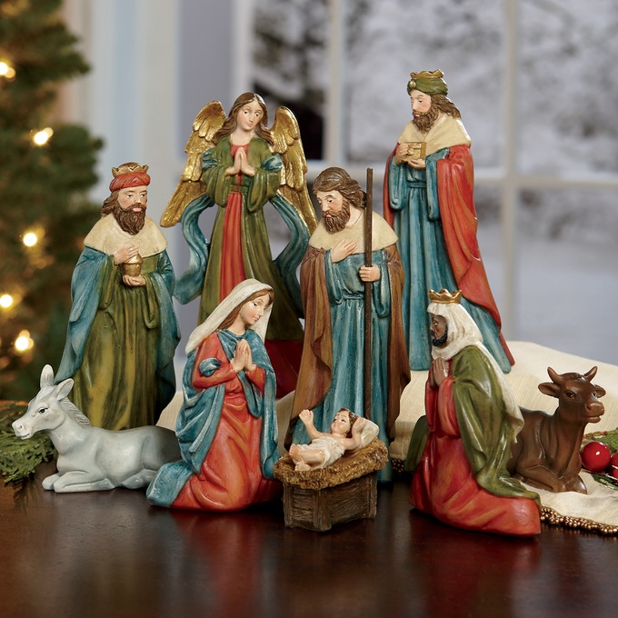 9-Piece Nativity Set, , large