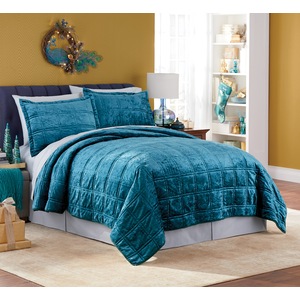 Crushed Velvet Quilt, , large