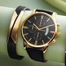 Men's Strap Watch & Bracelet Set, , large