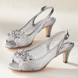 Beaded Peep-Toe Slingback, , large
