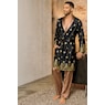 Men&rsquo;s Art Deco-Inspired Satin Robe and Pajama Pant Set, , large