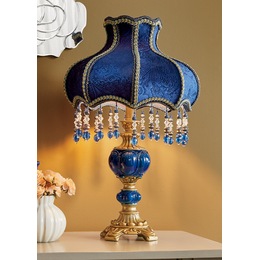 Royal Blue Victorian Table Lamp, , large