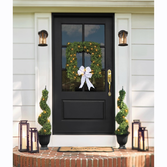 Faux Potted Lit Topiary, , large