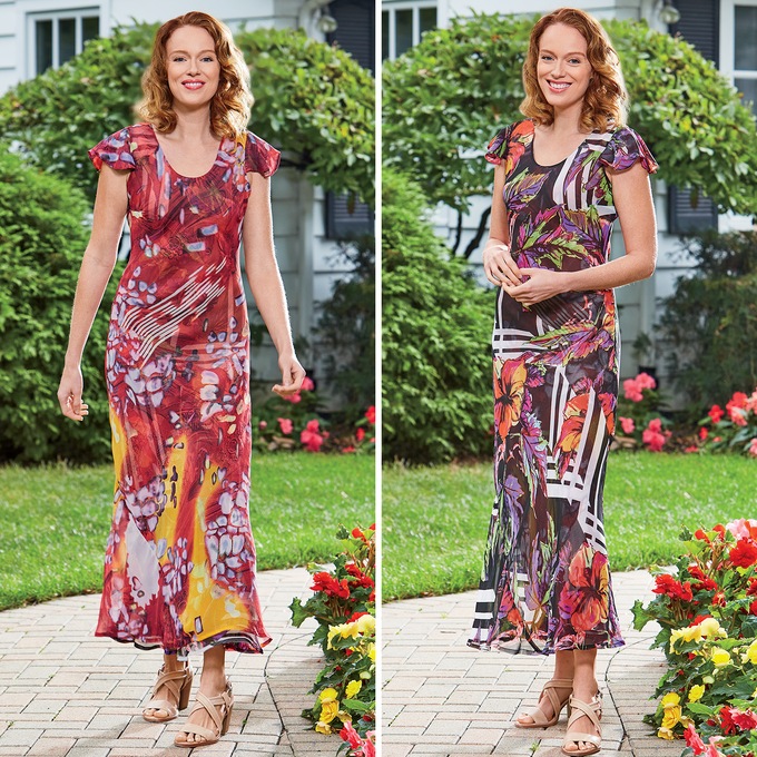 Kenzie Reversible Floral Dress, , large