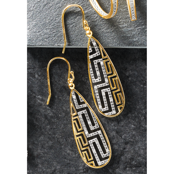 Diamond Geometric Earring, , large