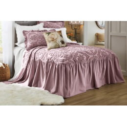 Adeline Skirted Chenille Bedspread, , large