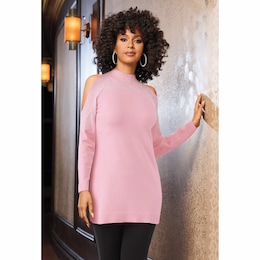 Serene Cold-Shoulder Sweater, , large
