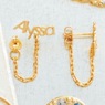 Name Post Chain Earrings, , large