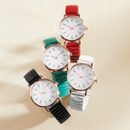 Ladies&#39; Color Stretch Round Watch, , large