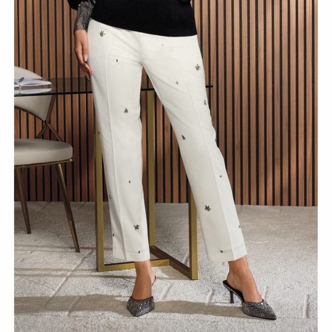 Midnight Slim Crepe Pant, , large