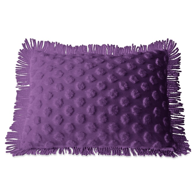 Chenille Dot Sham, Purple, large