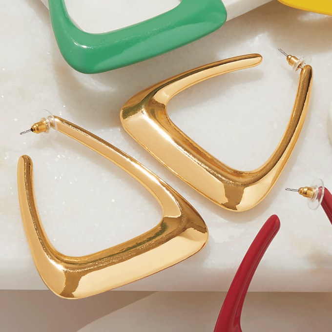 Angle Color Hoops, , large