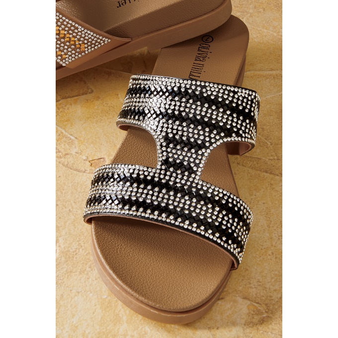 Olivia miller rhinestone sandals sales